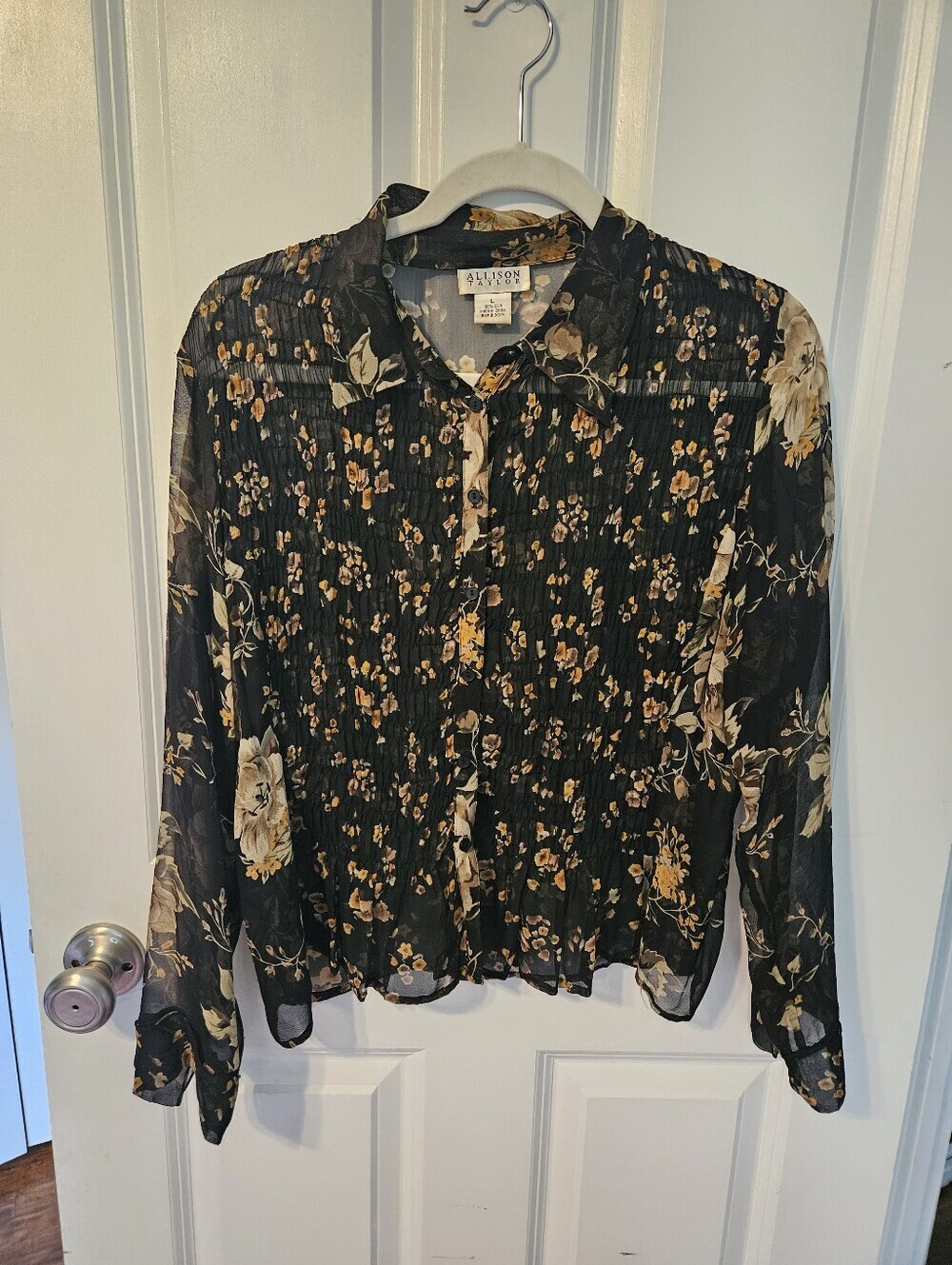 Allison Taylor 90's Floral Silk Blouse